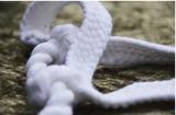 Foal & Yearling Plaited Show Halter Bright White Long lead.