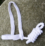 Foal & Yearling Plaited Show Halter Bright White Long lead.