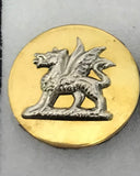 Dragon Rosettes 1.5" Brass/brass or Brass/silver.