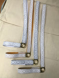 Lampeter Lace White Show Halter with Chain & Rope lead.