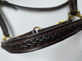 Inlaid plait bitless filly slip.