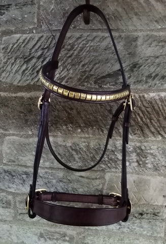 English Leather In Hand Bridle Jerome Nose band.