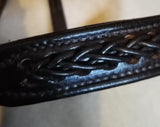 English Leather Fancy plait In Hand Show Bridle