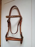 Rolled Cheeks In Hand Bridle Fancy stitched Nose band