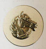 Horse Head Brass Rosettes 1 1/4" (Pair)