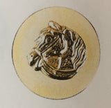 Horse Head Brass Rosettes 1 1/4" (Pair)