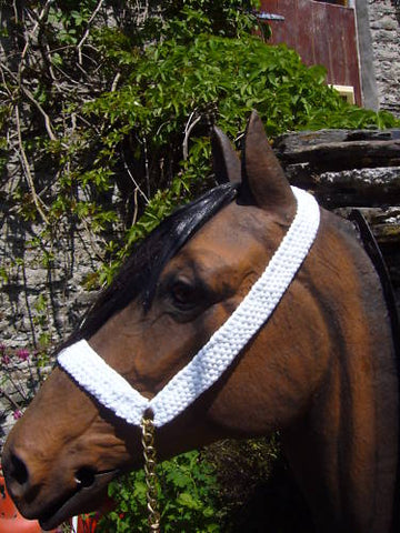 10 strand (1 1/4") Plaited Halter with heavyweight Chain & Rope Lead