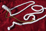 8 strand (1") Plaited Front Halter with Chain & Rope Lead.
